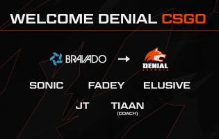 Denial Esports signs Bravado squad for CSGO